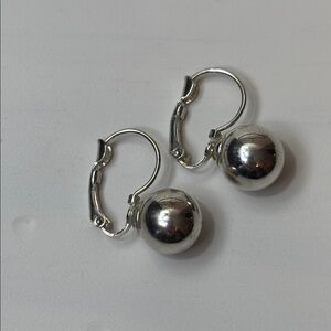 Simple Yet Stunning Silver Ball Drop Earrings